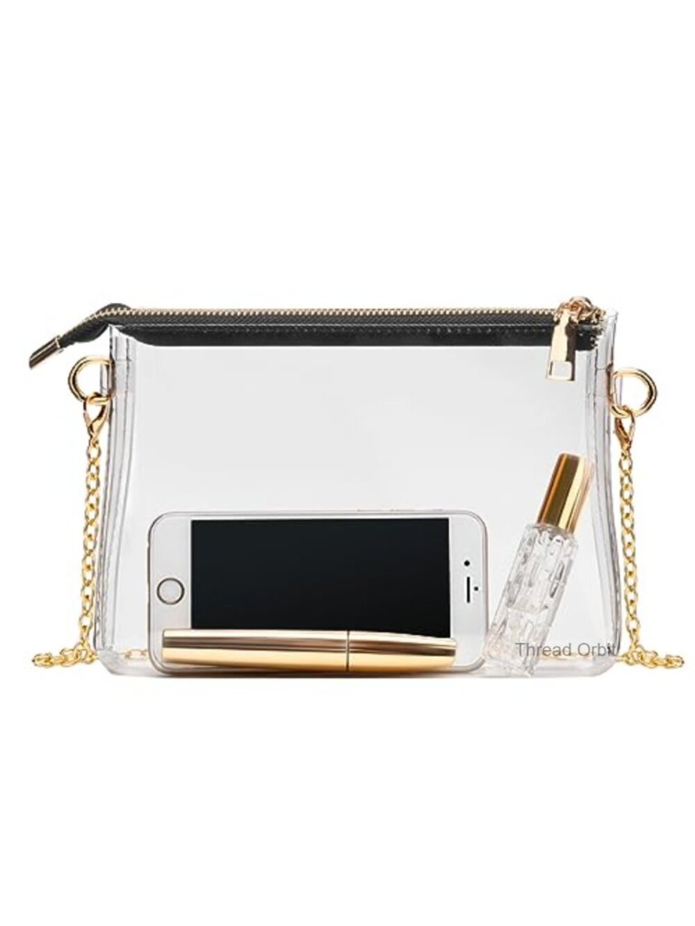 Clear PVC Crossbody Bag Stadium Approved Water-Resistant